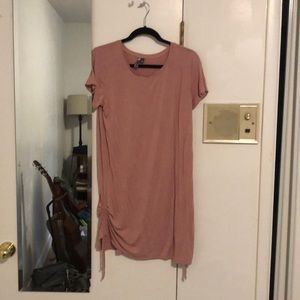 Orb Janey dress: M- convertible tee dress dusty pink